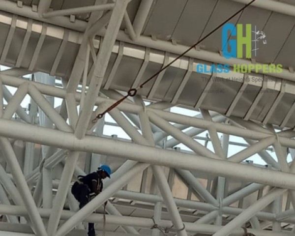 industrial roof truss cleaning
